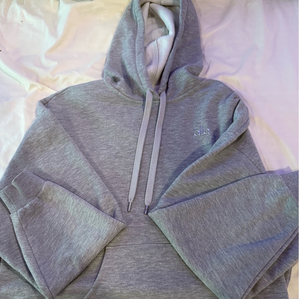 Grey ALO Yoga sweater.